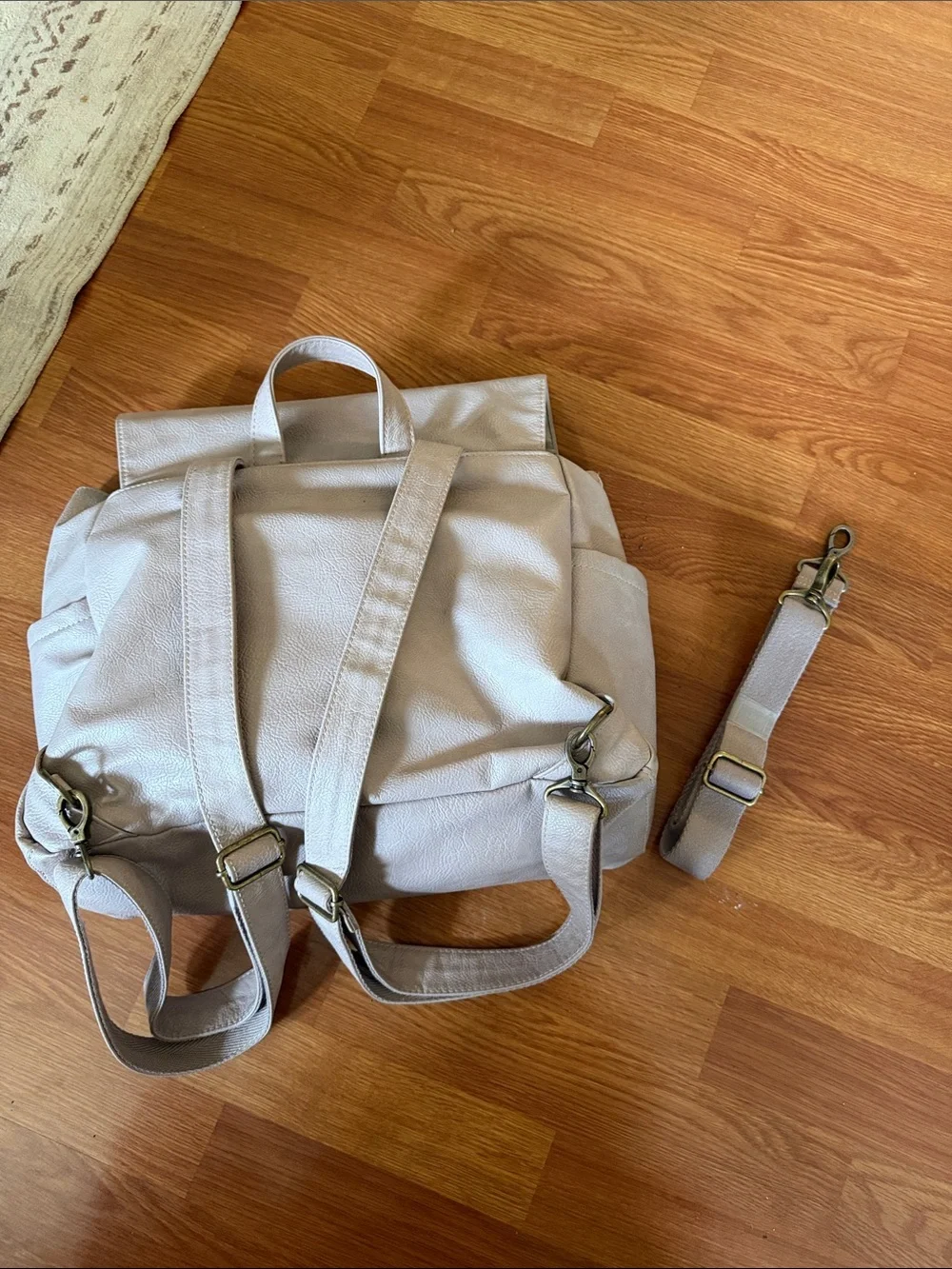 31 Brand Light Lilac Leather Backpack Purse